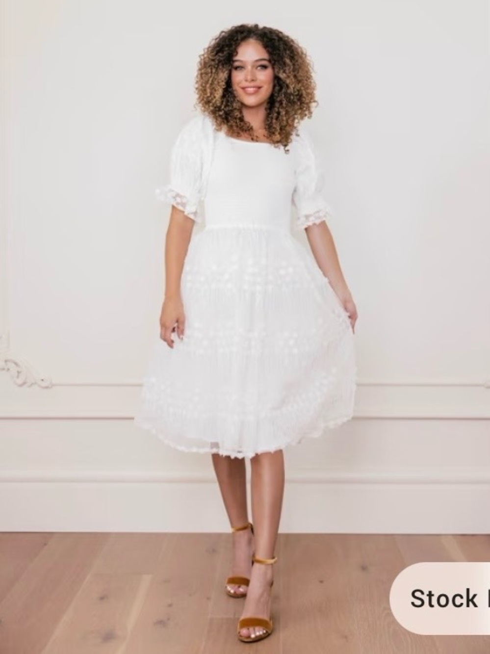 JessaKae Dreaming Of You White Midi Dress
